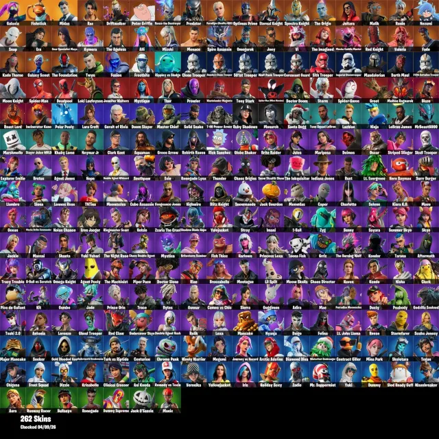 [PC/PSN/XBOX] 262 Skins| Midas | Galaxia | Fishstick | Astroworld Cyclone | Rage, Verkauf, Skins 262