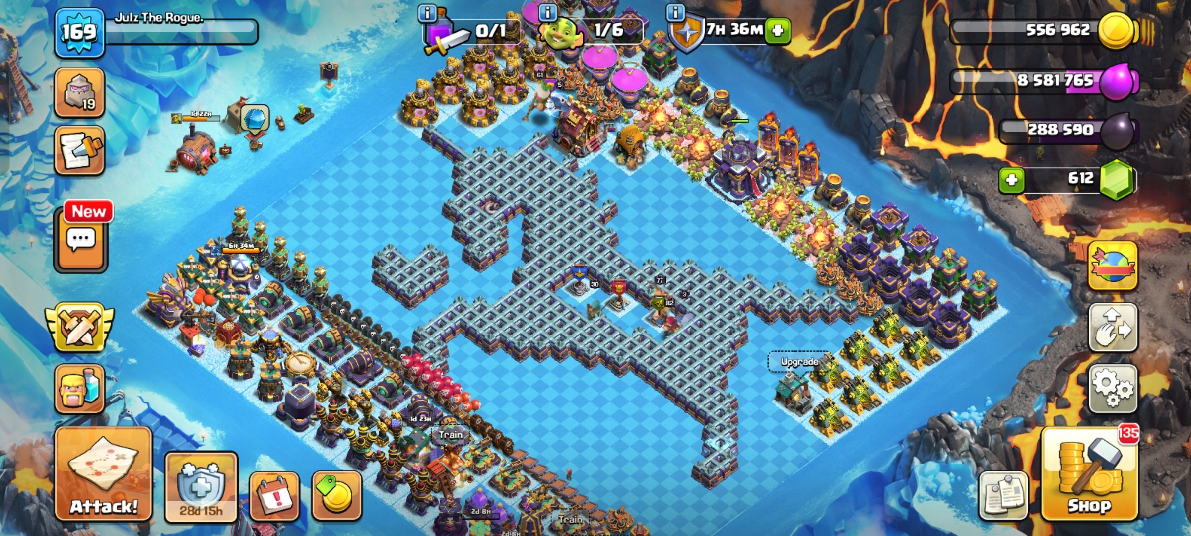 🏆 TH15 ALMOST MAXED 🏆 FIRE & ICE SCENERY 🏆 11X EQUIPMENT 🏆 20X SKINS AVAILABLE 🏆 77-81-53-60-30-10, 15 TH Main Village