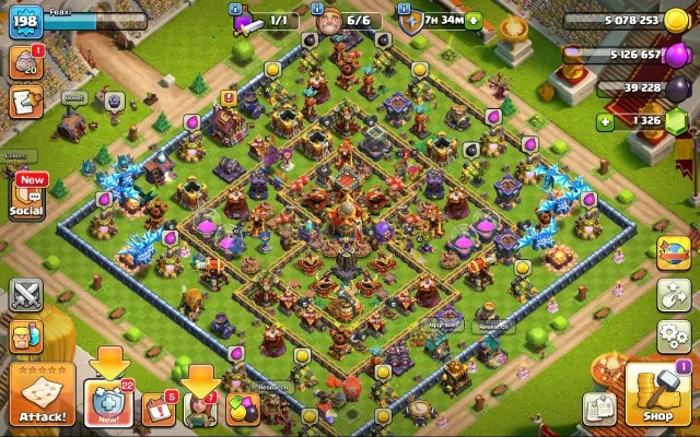 16 тх 90% фулл | 198 LVL | 77/80/46/43/29 | 1,3 к гемов, 16 TH Родной Деревни, 10 TH Строителя
