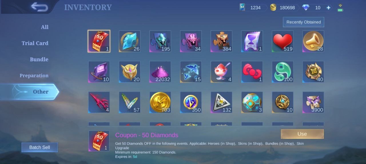 LUCKYBOX Kimmy Natalia 14 deluxe🌈EPIC🌈(carmila⭐moskov⭐khufra Roger⭐Grock Gaara Vale)🌈 emblem Max, Sale, Rank: Mythic, Level: 67, Winrate: 49%, Heroes: 100, Skins: 140