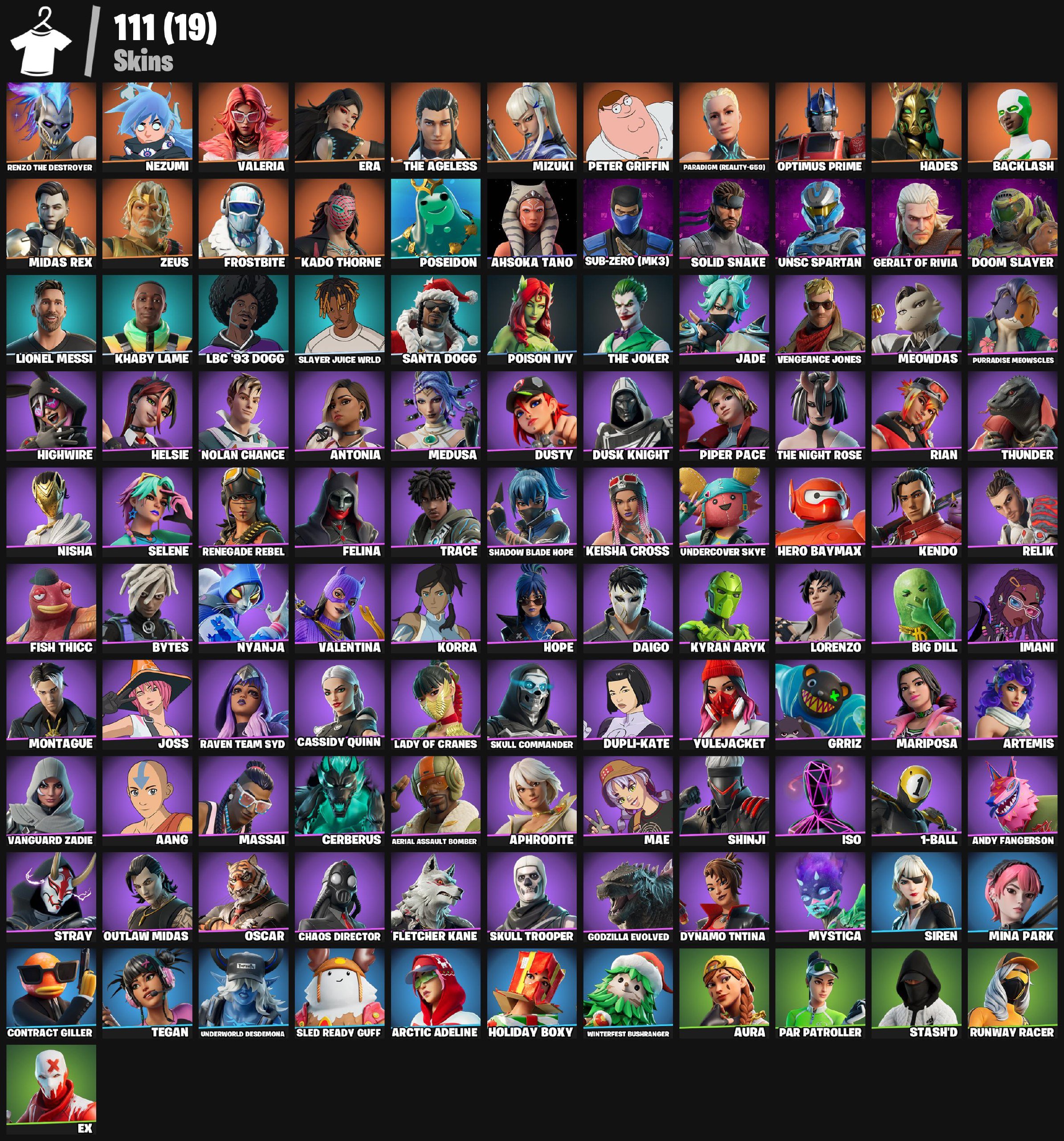 🤖 OPTIMUS PRIME // PETER GRIFFIN / THE AGELESS / VALERIA // 111 SKINS // PC-XBOX-PSN 🤖, Sale, skins 111