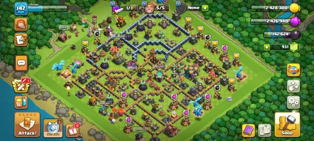 🏆 TH14 FULL MAX 🏆 7X EQUIPMENT (NEAR MAX) 🏆 2394 RAID MEDALS 🏆 HEROES 74-75-40-41-27 🏆, 14 TH Родной Деревни