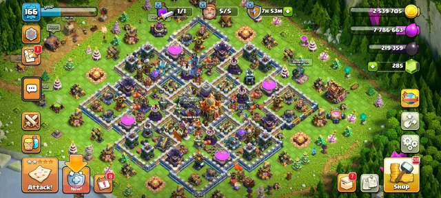 TH 16 Max~Heros-52/55/27/22~7× Hero Skin~All Equipment~Connect To Buyer Mail~Fast Delivery, 16 TH Родной Деревни, 8 TH Строителя