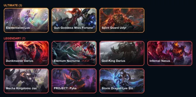 Elementalist Lux / Gun Goddess / Spirit Guard Udyr / Annie-Versary / 7 leg skins, Sale, level 156, champions 202, skins 150, Platinum