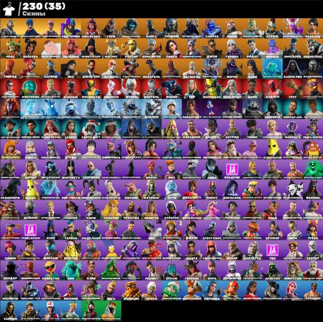 💮АВТОВЫДАЧА💮230 skins🌺Ultimate PVE🫐Минти🌺Take The L🫐Квотербек🌺Лара Крофт🫐Хаос🌺Веном🫐Скелет🌺, Продажа, скины 230