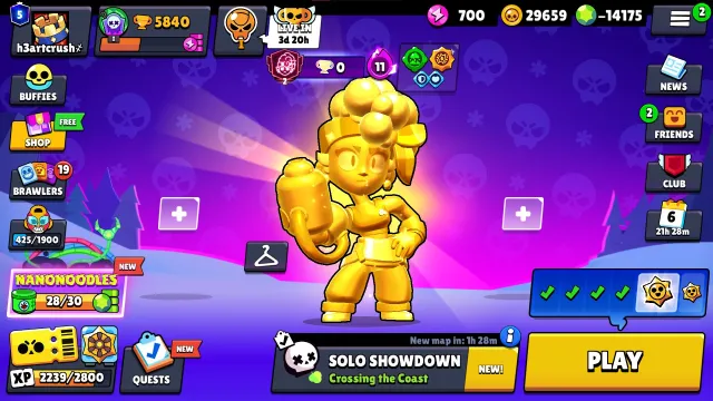 【🌸5-11X STRENGTH🌸]【🌸2 GOLDEN SKINS🌸] 【🌸2 KING FRANKS🌸]【🌸MASTERS IN FL🌸], trophies 6000, brawlers 38, primes 5