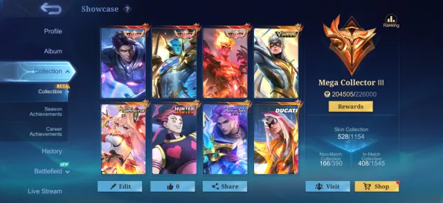 HERO Veil🔥Hunter Cecilien🔥FLORIN SEASONS🔥Leg VALIR GORD ALU🔥Gwen asp+coffee🔥Ducati leo🔥11.11 NOLAN, Sale, Rank: Epic, Level: 163, Win rate: 52%, Heroes: 133, Skins: 528