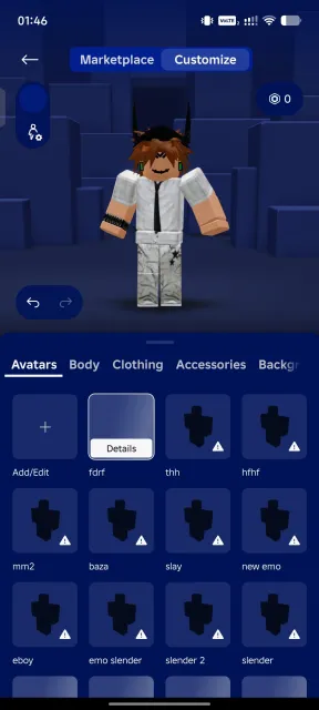 Male/Female account with a total of 8k+ Robux, Sale, Voice chat: No