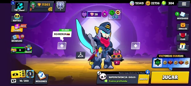 🏆11.3K | 💎304 | 👤 67 BRAWLERS | 7 P11 | 👑 2 HIPER / 4 LEGEND / 3 MYTHIC / 30 EPIC SKINS, trophies 11303, brawlers 67, primes 7