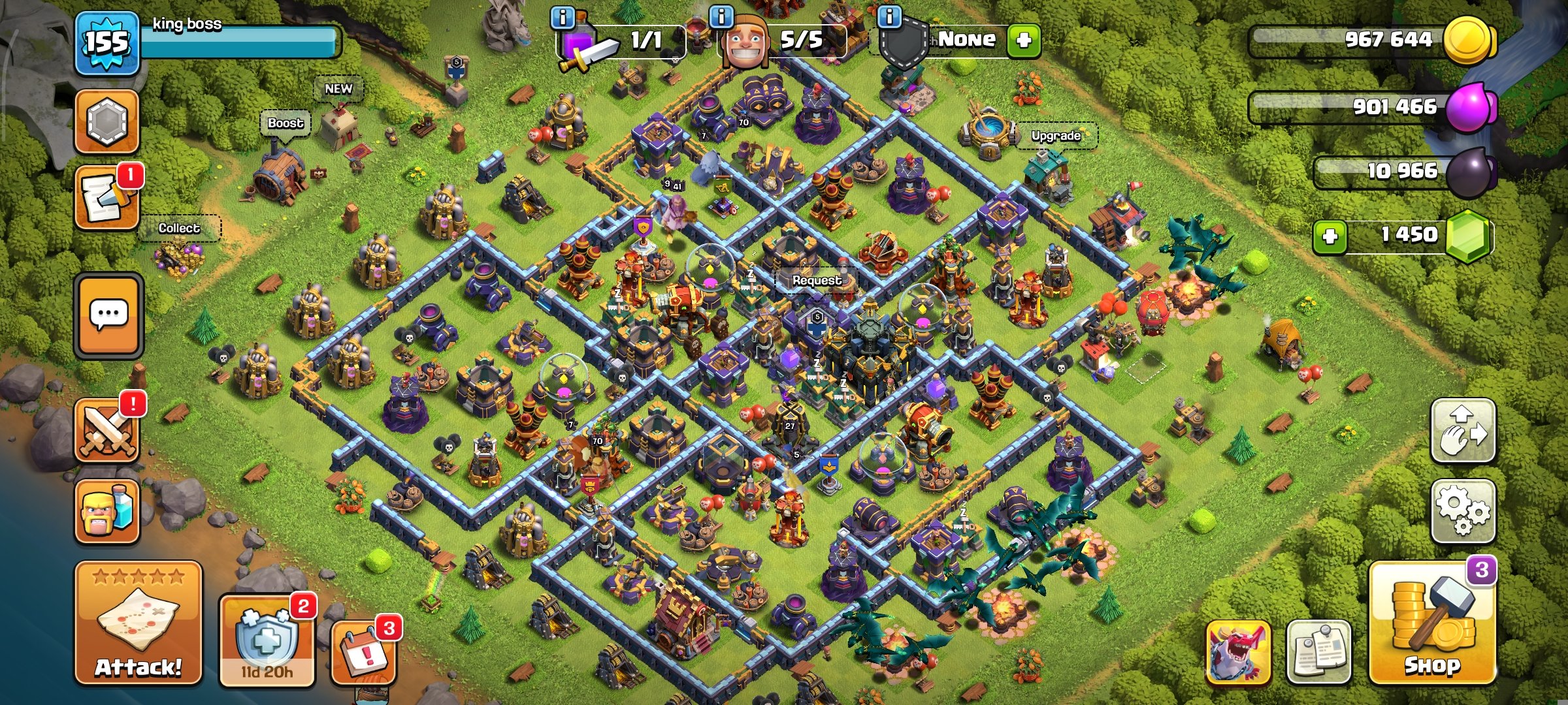 TH 17 Max~Heros-70/70/41/27~name change free~9× Epic Equipment~Connect To Buyer Mail~Fast delivery, 17 TH Main Village