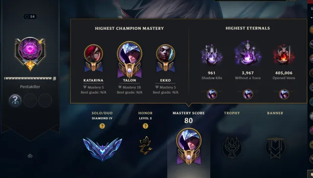 diamond 4 0 lp full access, Sale, level 54, champions 30, skins 10, Diamond