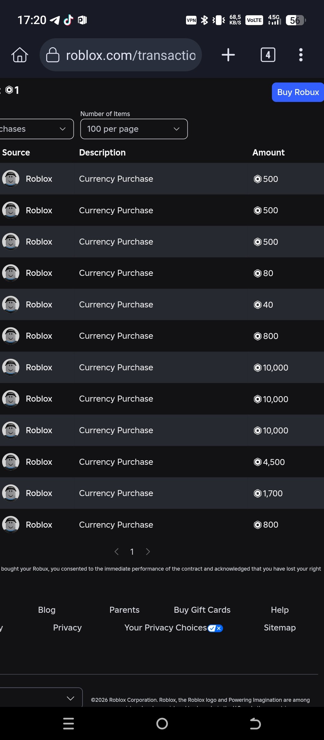 Account with a total of 39,420 Robux; details in the description., Sale, Voice chat: No