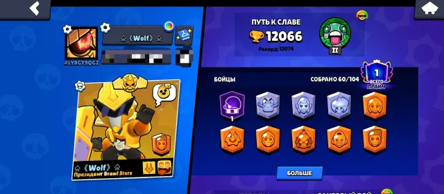 ☘️ newbie account ☘️ a couple of exclusive skins ☘️, trophies 12066, brawlers 60, primes 1
