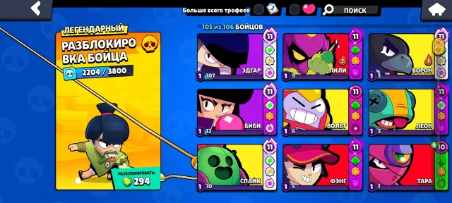 Account from 2020, 21 hyper, other information in the photo, 48105 trophies, 105 brawlers, 13 primes
