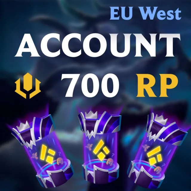🔥 ★ Clean Account (EU West) ★ 700 RP ★ 2 Random Skins for 1323 RP Each ★ Gender 🔥 delivery immediately after payment, Sale, level 1, No rank