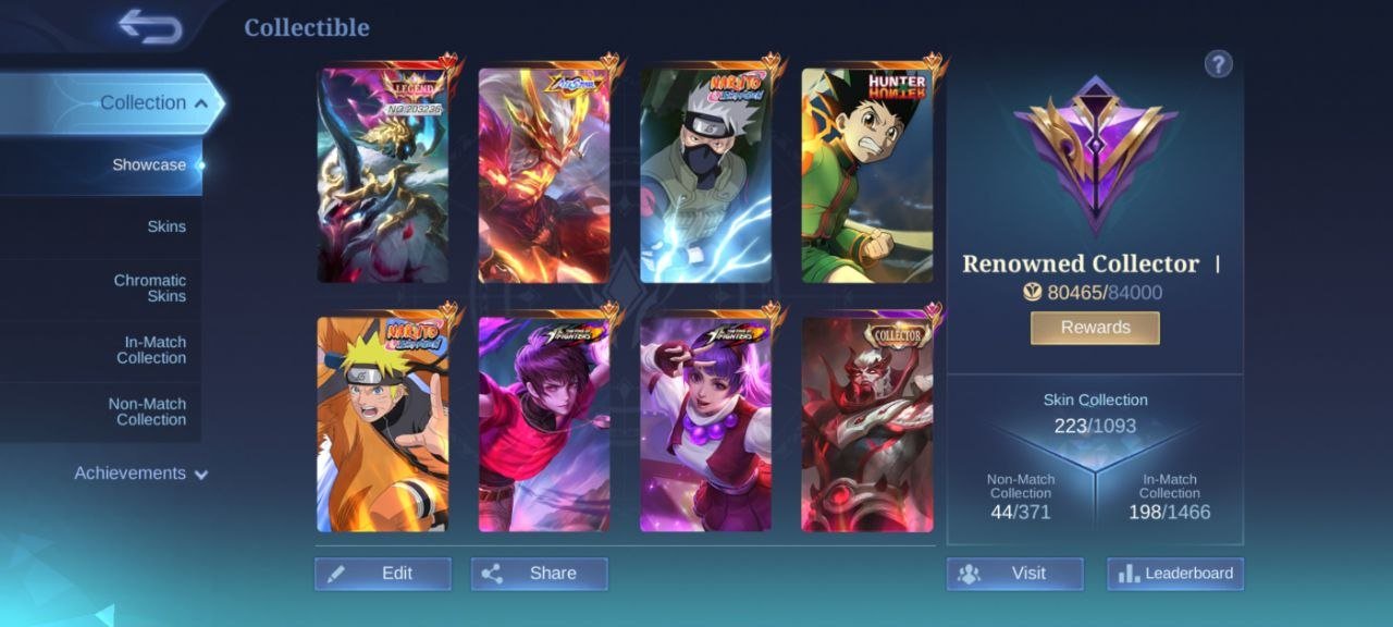 legend alpha Naruto Lukas Hayabusa allstar moskov KOF dyrotth Guinevere HXH dyrotth, Sale, Rank: Mythic, Level: 57, Winrate: 55%, Heroes: 74, Skins: 223