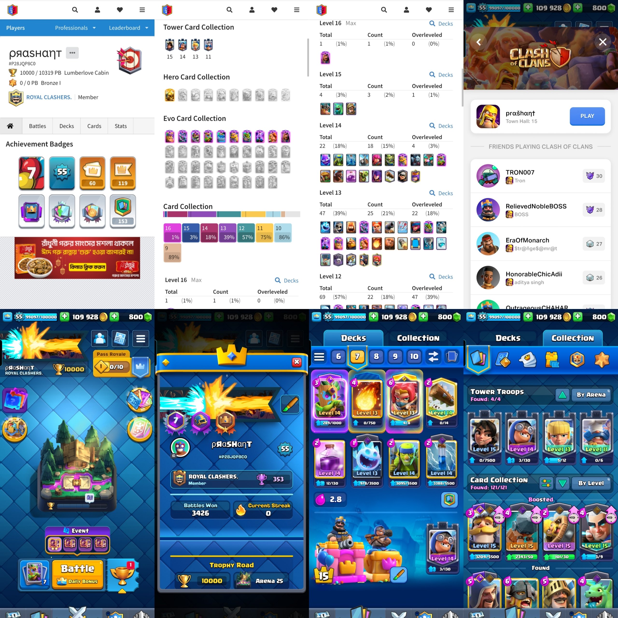 [Max Th18 + BIG CR. ID]🔴 13x EPIC & [3x-27 & 4x-26 Lvl ] EQ.🔴[SA Local]🔴 1k CWL🔴[3x Scenery], 18 TH Main Village, 10 TH Builder