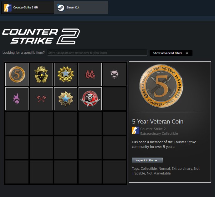 52 Games【7 Medals】Silver Bloodhound, 2016-17 Service, 10, 5-Year, Loyalty, GO | Warranty, Sale, Empty, Yes PRIME