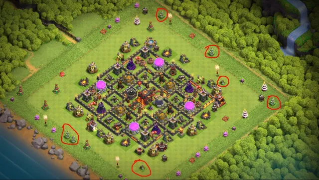 🎄🎉🎁10 TH • 5 TREES 2014 • 2 TOMBSTONES • 7 CAULDRONS 2015 • 5.8K CRYSTALS + GIFT🎁🎉🎄, 10 TH Home Village, 4 TH Builder