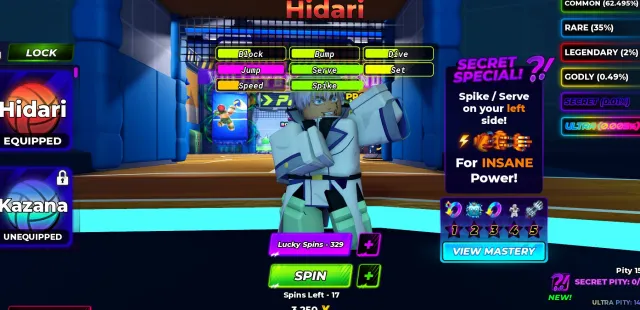 🌸330 lucky spin style + 283 lucky spin abilities🌸Hidari◼️ Kazana◼️🌸 Lightning GOD in INK GAME SAFE!, Accounts