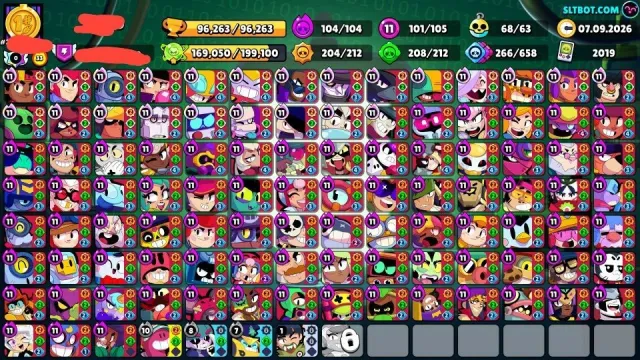 ❤️JUICY ACCOUNT WITH 3 MASTERS AND 100+ 11 POWER LEVELS❤️, 96263 trophies, 104 brawlers