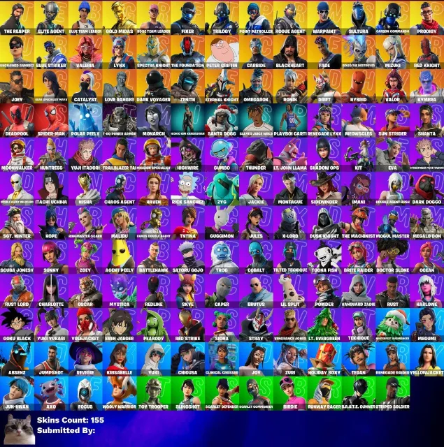 🔮155 skins🔮1950 VB🔮OG STW🔮Assassin🔮Reaper🔮Take The L🔮Gold Midas🔮Get Griddy🔮Rogue Raider🔮Elite Agent🔮, Sale, skins 155