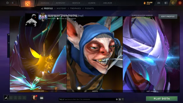 PERSONAL VERY FAT ACCOUNT ANCIENT 2, 5 ARCANS 3000 HOURS, Sale, 4000 MMR, 8228 Behavior score, 6293 вежливости, 2675 games, 3029 hours