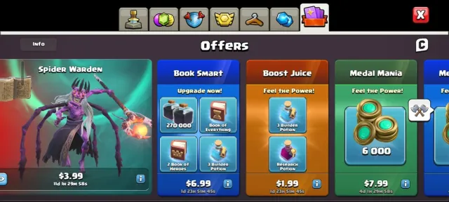 Th18➤good account➤Magic item good➤Bd local➤10 epic max➤70% discount shop, 18 TH Родной Деревни, 10 TH Строителя