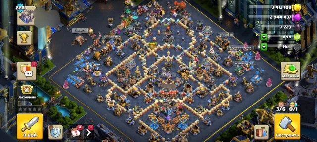 18TH[4 Full Heroes+Full Defense]⚔️98/110/95/85/55/17💠Epic Gear 16pcs🌋25Skins,4Decorations💎650gems, 18 TH Home Village, 10 TH Builder Base
