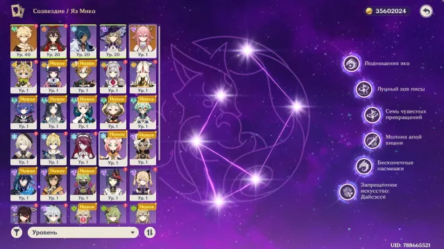 ⭐️ C6 Yae Miko + Signature + 60 pulls (Yae Miko C6), Any platform, Email linked, Iter, Not rolled, AR 55