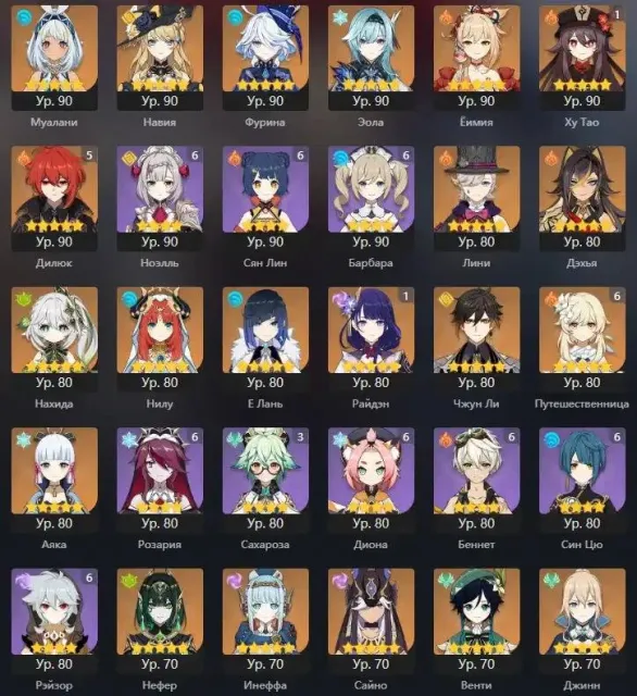 Selling personal HoYoverse account Genshin Impact, Honkai Star Rail and Zenless Zone Zero, Any platform, Email linked, Lumine, Levelled up, AR 60