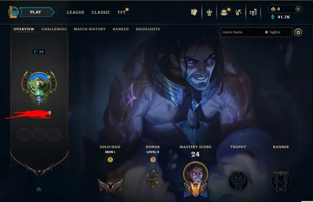 ❄️EUW❄️IRON 1 0LP PLACEMENT❄️HAND LEVEL S16 💠BE: 48200, Продажа, рівень 39, чемпіони 24, скини 3, Немає ранга