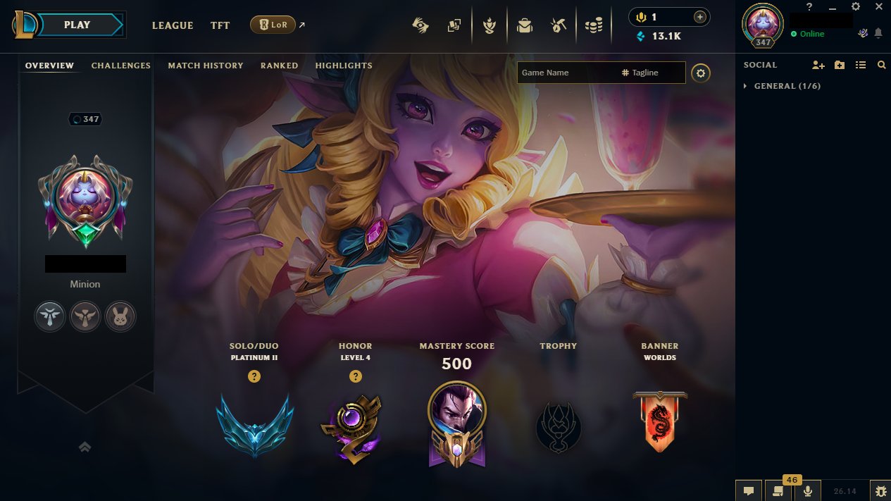 RU P2 | PERSONAL ACCOUNT | HAND-LEVELED, Sale, level 347, champions 169, skins 157, Platinum