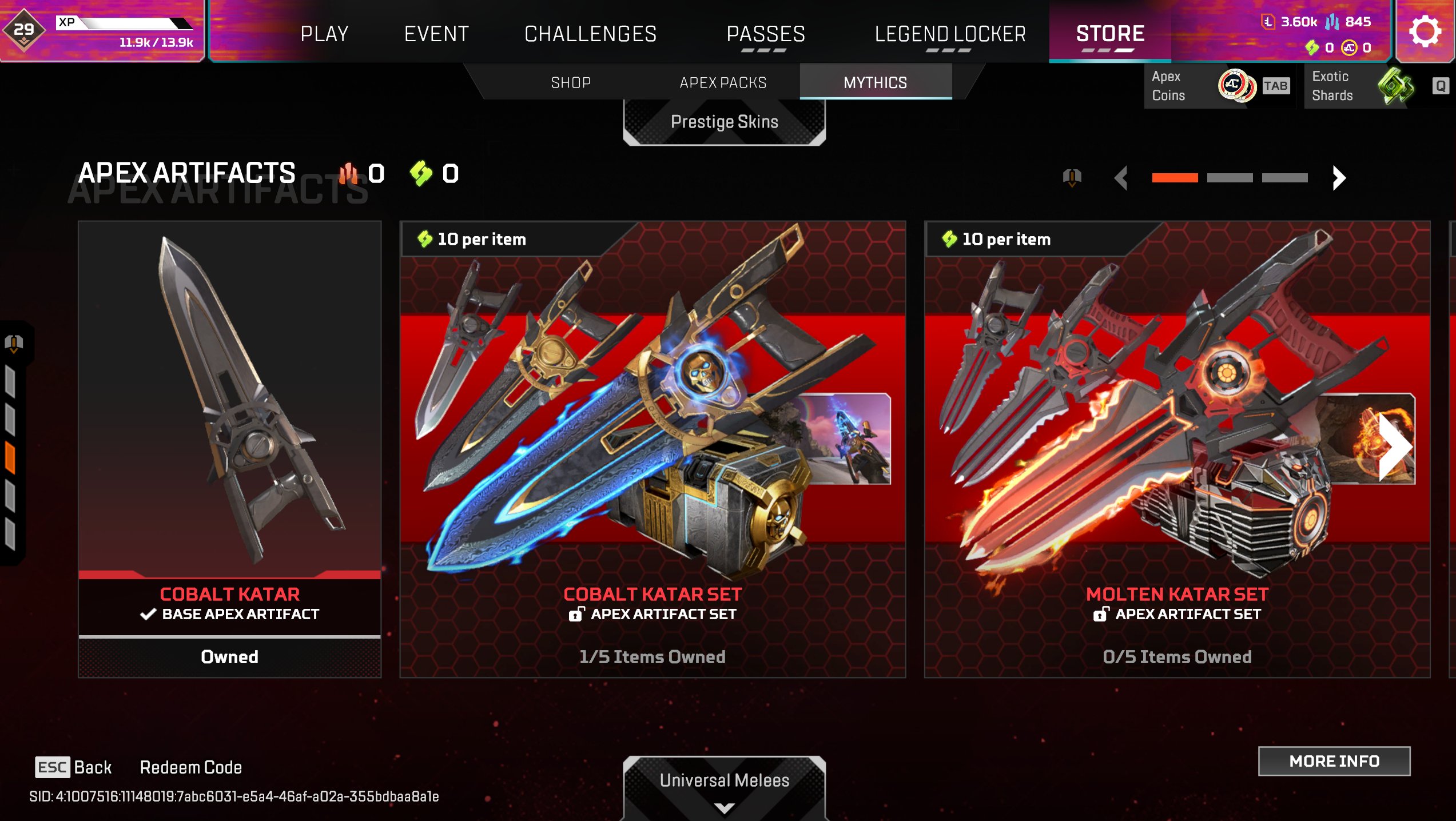 Apex Legends | Level 29 | Katar Heirloom | Unranked., No rank, 29 level, Relic: Yes