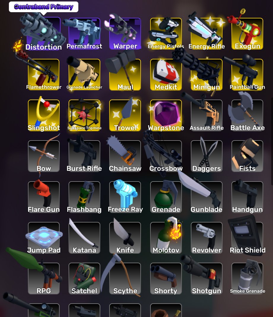 [LVL 86] • 40K+ RBX VALUE • KEYLISONG + KEYRAMBIT • ALL DONATE WEAPONS • 51 SKINS • GAMEPASSES, Sale, Voice chat: No