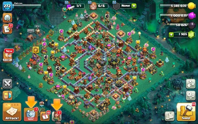 17 TH | 272 LVL | 95/96/72/71/46 | 1.9 к гемов + топ экипа + елка с 2015 + донат оформа, 17 TH Родной Деревни, 10 TH Строителя