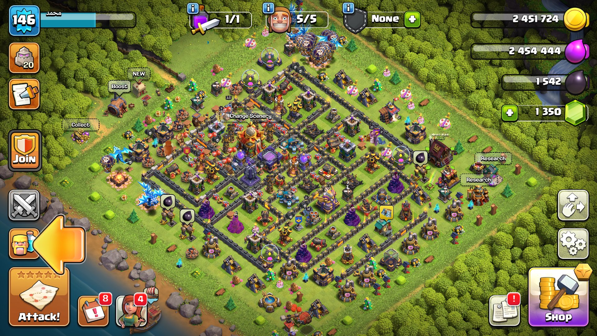 ✅[AUTO-HANDOUT]💜16th💜10ds⭐️1365 Gems⭐️Lvl 146 👑 47/43/40/21/22Heroes ✅tag: #LRYVP9GUR, 16 TH Main Village, 10 TH Builder