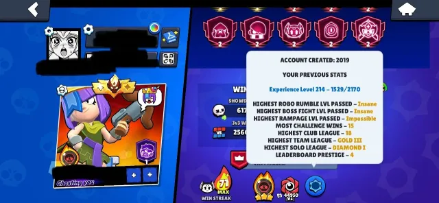 🔥 BEST ACCOUNT FOR ITS PRICE 🔥 Two 3rd primes. 4 prestige, Old master - 2, New master - 1, 132370 trophies, 106 brawlers, 121 primes