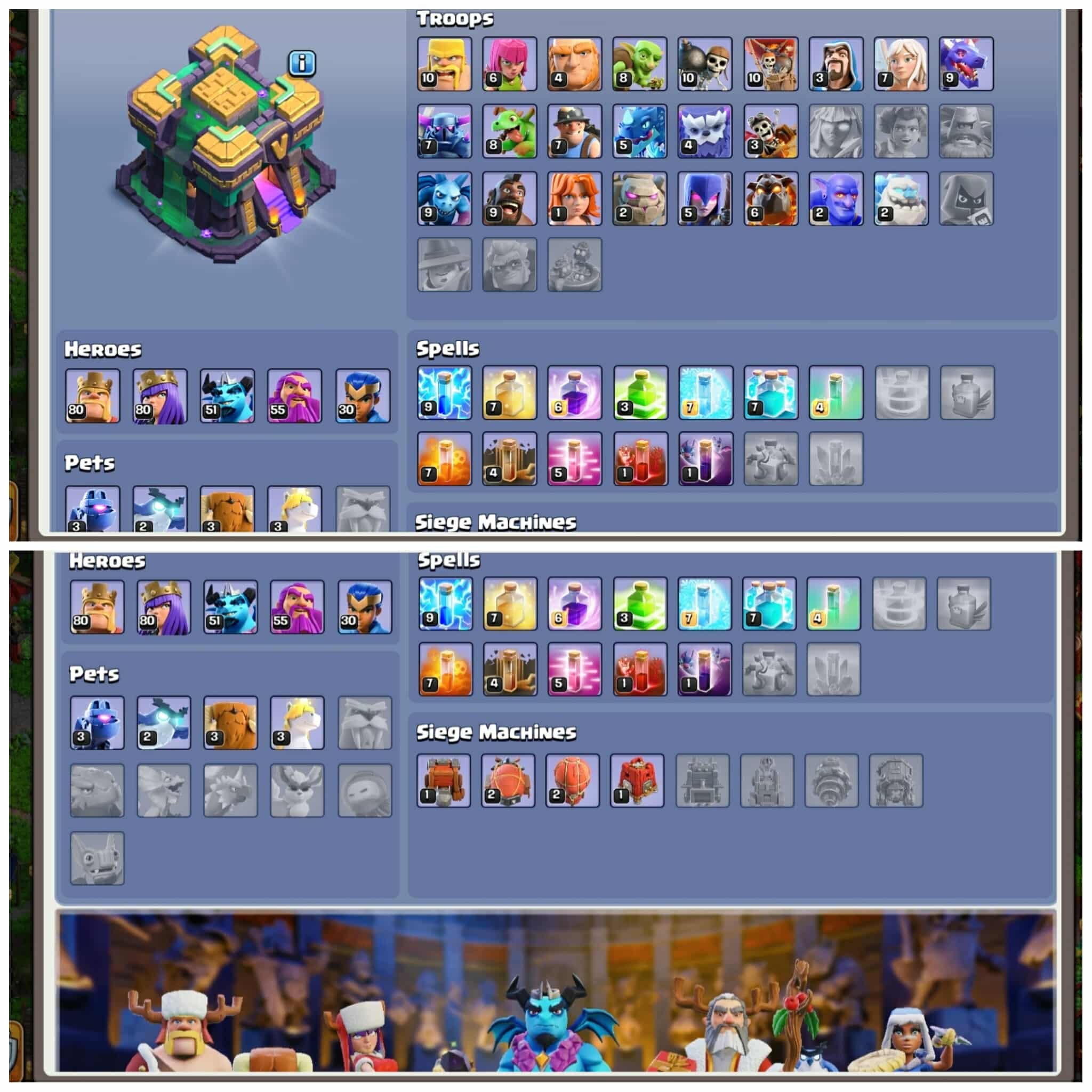TH 14 MAX✅BUYER EMAIL CONNECTED🔥Magic Theatre Scenery🔥4 Hero Max🔥Heros: 80/80/51/55/30🔥250+ Madel🔥, 14 TH