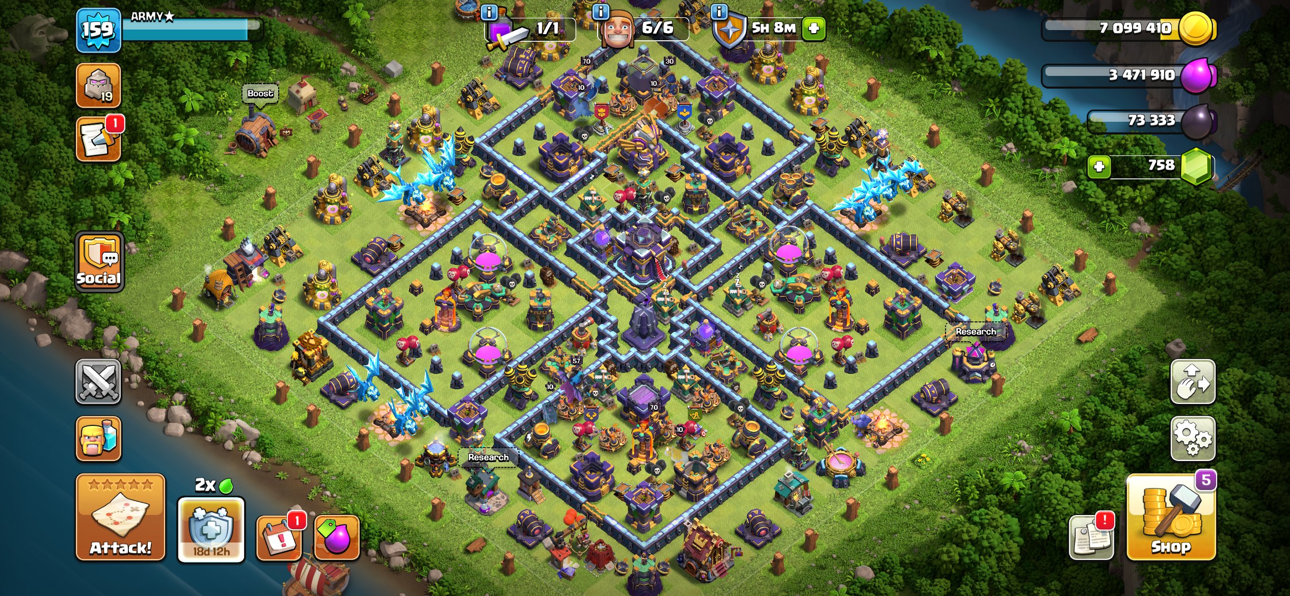 🔥TH 15 close max 🔥|| 70-70-57-48-30-10 || 6️⃣Builders🧛♂️ ||🚨 11 EQUIPMENTS 🚨| Buyer mail ✔️, 15 TH Main Village, 10 TH Builder