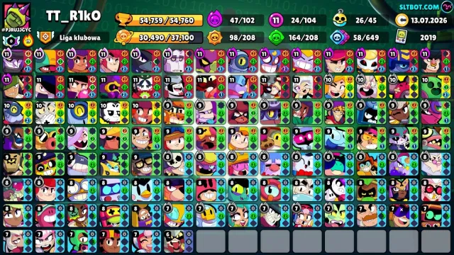 Selling a 54k Cups account, trophies 54890, brawlers 104, primes 25