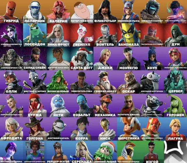 🌸💕55 SKINS🌸💕GALAXY💕🌸SÉRENADA💕💕OUTSIDER🌸💕MALEDICTIONBOMBER🌸💕, Vente, skins 55