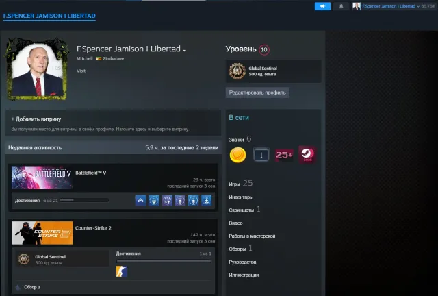 Account with PRIME in CS2 + RE 2,3,4,7,8 + FAR CRY 3,4,6 + BF 1,5 + DL 1,2 + MAFIA 1,2,3 + METRO EXODUS, Sale, With inventory, Has PRIME