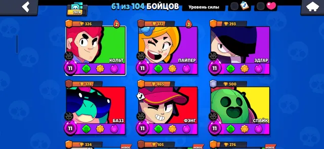 account for changing mail, trophies 7878, brawlers 61