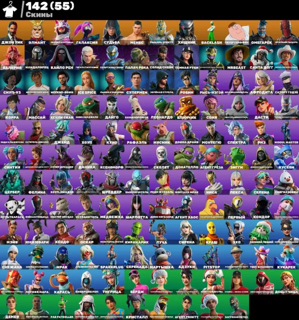TOP-KONTO MIT ALTEN SKINS, Verkauf, Skins 142