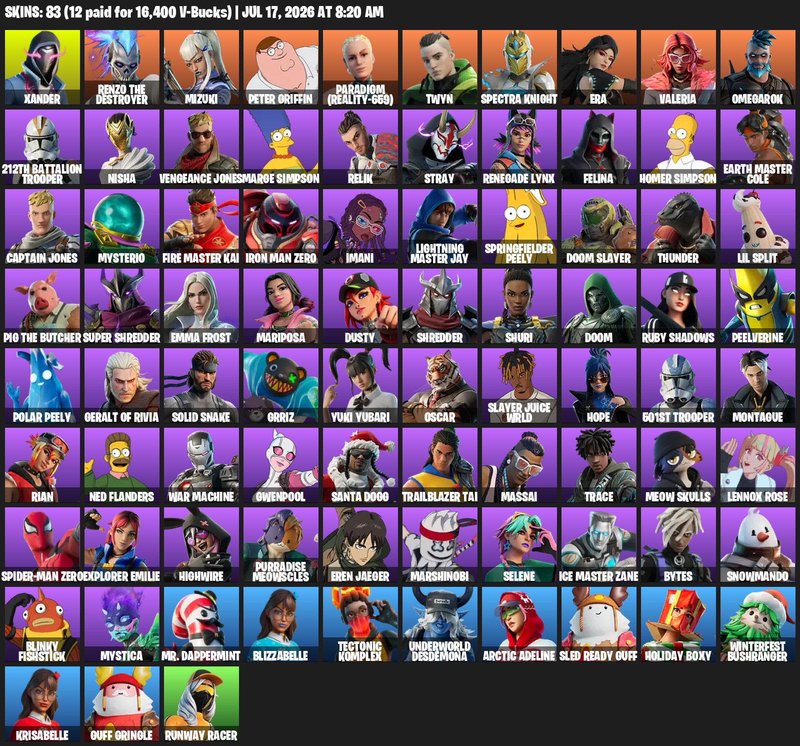 83 SKINS | RAMBLER, Sale, skins 83