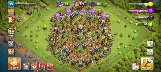 Account clash of clans 5 builders golem warvars king, 11 TH Main Village, 4 TH Builder