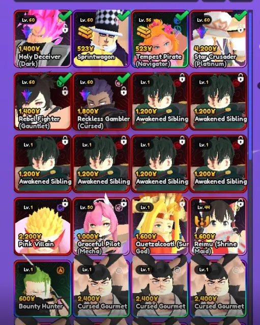 4 Monarchs. 7400 traits 4700 memory on balance #1, Accounts