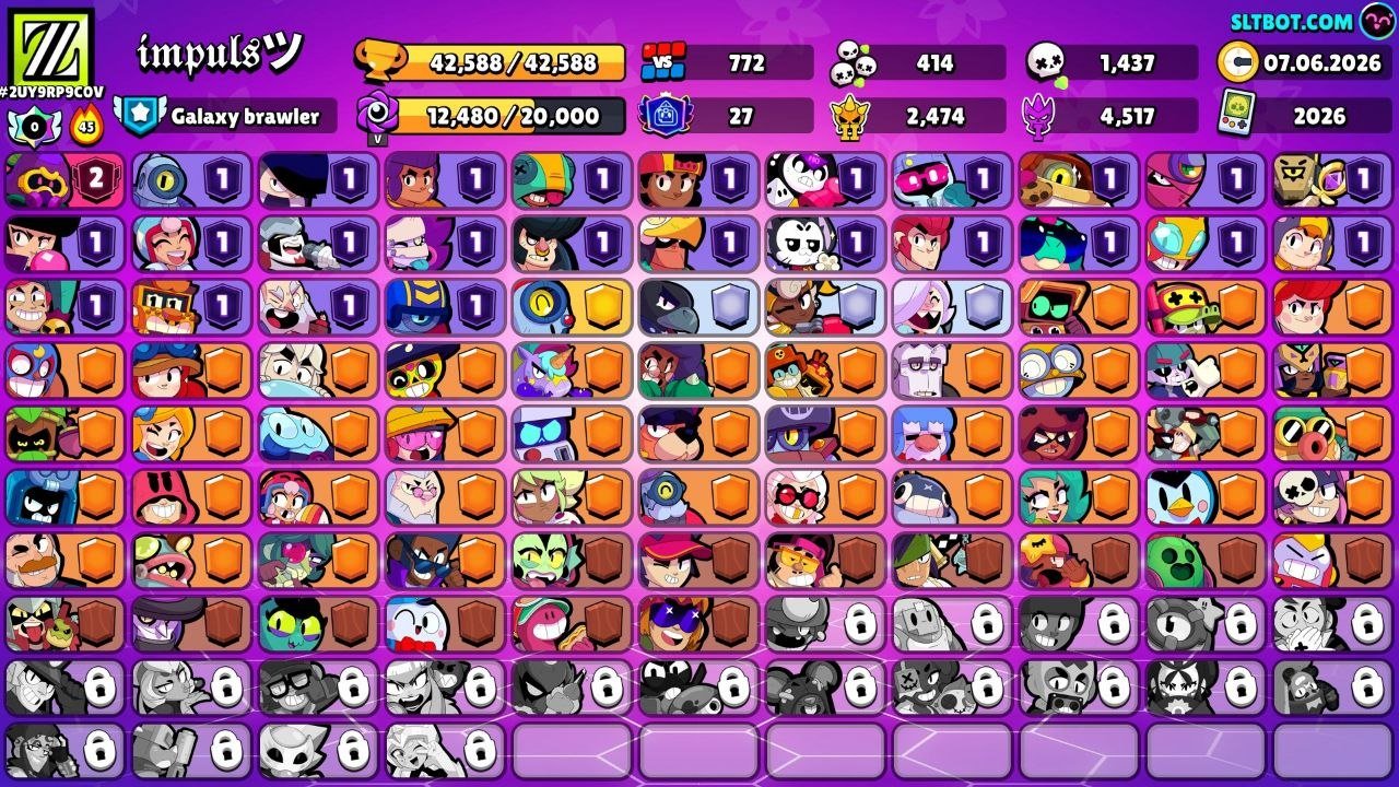 Brawl starts futt accident, trophies 42588, brawlers 80, primes 27