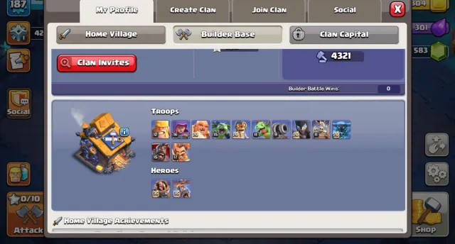 Th18➤1 герой почти макс➤герой: 100 100 75 51 23➤4 эпических макс 4 эпических 20+ уровней➤nc 500➤B B Макс, 18 TH Родной Деревни, 10 TH Строителя